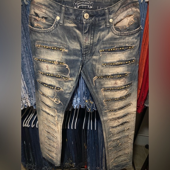 SOLD! Rare vintage Robin’s jeans size 32 waist…just look at them sparkles! 😱 - Picture 11 of 16